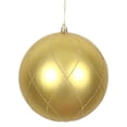 thumbnail image 1 of Vickerman 4" Gold Matte and Glitter Swirl Ball Ornament, 4 per Box, 1 of 4