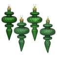 thumbnail image 1 of Vickerman 4" Green 4-Finish Finial Ornament, 8 per Box, 1 of 3