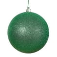 thumbnail image 1 of Vickerman 4" Green Glitter Ball Ornament, 6 per Bag, 1 of 2