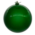 thumbnail image 1 of Vickerman 4" Green Pearl UV Drilled Ball Ornament, 6 per bag., 1 of 2