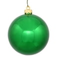 thumbnail image 1 of Vickerman 4" Green Shiny Ball Ornament, 6 per Bag, 1 of 2