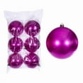 thumbnail image 1 of Vickerman 4" Hot Pink Candy Ball Ornament, 6 per bag, 1 of 4
