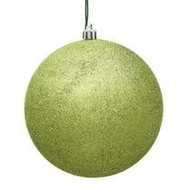 Vickerman 4" Lime Glitter Ball Ornament, 6 per Bag