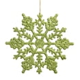 thumbnail image 1 of Vickerman 4" Lime Glitter Snowflake Christmas Ornament, 24 per Box, 1 of 2