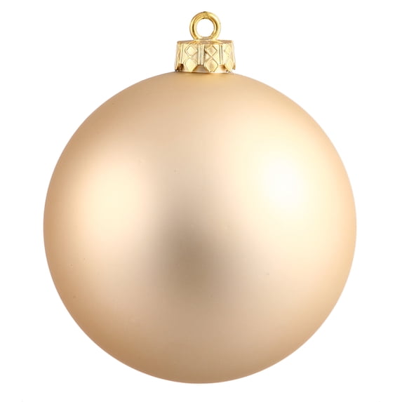 Vickerman 4" Matte Shatterproof Christmas Ball Ornament - Champagne