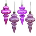 thumbnail image 1 of Vickerman 4" Mauve 4-Finish Finial Ornament, 8 per Box, 1 of 3
