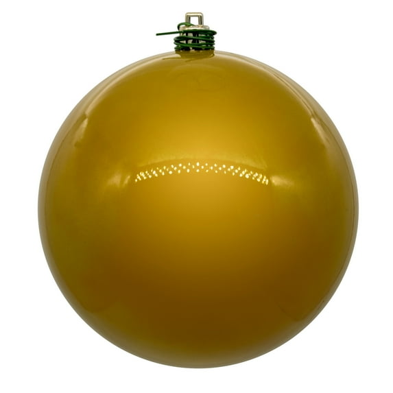 Vickerman 4" Medallion Pearl UV Drilled Ball Ornament, 6 per bag.