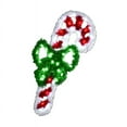 thumbnail image 1 of Vickerman 4’ Metallic Candy Cane with Bow Commercial Pole Decoration With 44 LED Lights., 1 of 2