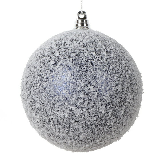 Vickerman 4" Midnight Blue Matte Snow Covered Ornament, 4 per bag.
