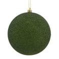 thumbnail image 1 of Vickerman 4" Moss Green Glitter Ball Ornament, 6 per Bag, 1 of 2