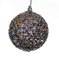 thumbnail image 1 of Vickerman 4" Multi-color Durian Sequin Glitter Ball Christmas Ornament, 6 pieces per bag, 1 of 4