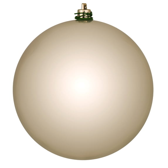 Vickerman 4" Oat Shiny Ball Ornament, 6 per Bag