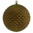 thumbnail image 1 of Vickerman 4" Olive Durian Glitter Ball Ornament, 6 per Bag, 1 of 7