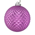 thumbnail image 1 of Vickerman 4" Orchid Durian Glitter Ball Ornament, 6 per Bag, 1 of 3