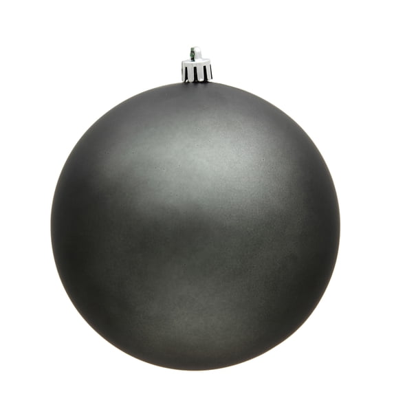 Vickerman 4" Pewter Matte Ball Ornament, 6 per Bag