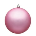 thumbnail image 1 of Vickerman 4" Pink Matte Ball Ornament, 6 per Bag, 1 of 2
