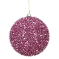 thumbnail image 1 of Vickerman 4" Pink Tinsel Ball Ornament, 4 per Bag, 1 of 3