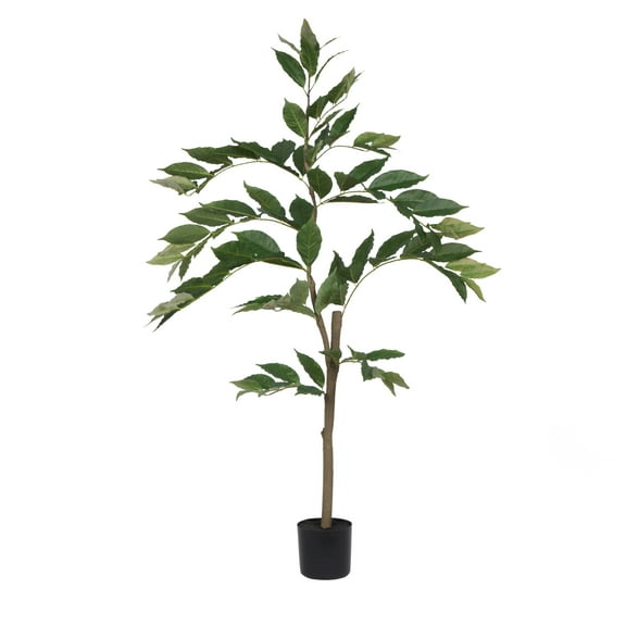 Vickerman 4' Potted Artificial Green Nandina Tree.