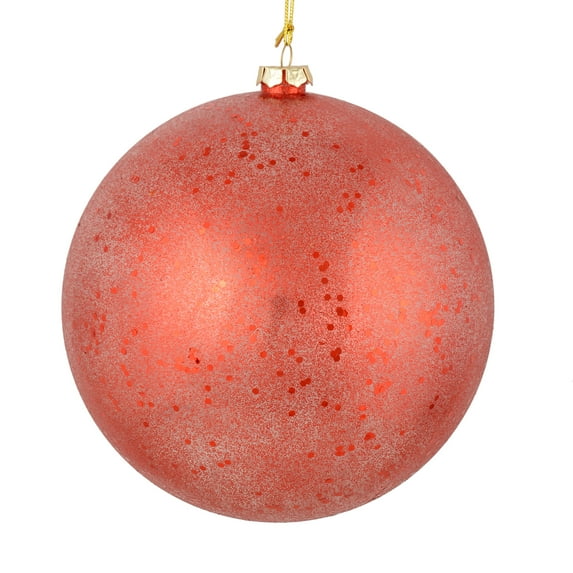 Vickerman 4" Red Glitter Clear Ball. This ornament features a clear complexion with a dusting of red glitter inside. Add a touch of glam to any holiday arrangement with this delicate looking ornament.
