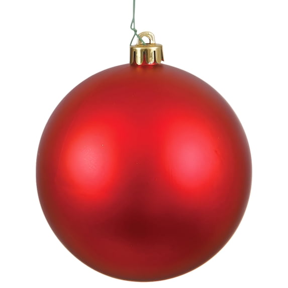 Vickerman 4" Red Matte Ball Ornament, 6 per Bag