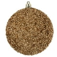 thumbnail image 1 of Vickerman 4" Rose Gold Beaded Ball Ornament, 6 per Bag, 1 of 2