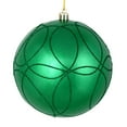 thumbnail image 1 of Vickerman 4" Seafoam Green Candy Finish Ornament with Circle Glitter Pattern, 4 per Bag, 1 of 4