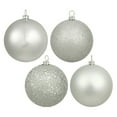 thumbnail image 1 of Vickerman 4" Silver 4-Finish Ball Ornament Assortment, 12 per Box, 1 of 7