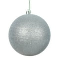 thumbnail image 1 of Vickerman 4" Silver Glitter Ball Ornament, 6 per Bag, 1 of 5