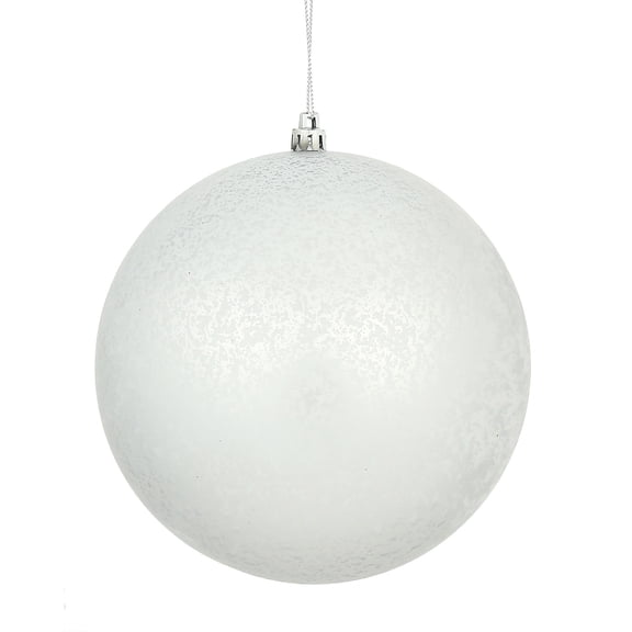 Vickerman 4" Silver Matte Mercury Ball Ornament, 6 per Bag.