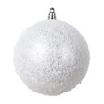thumbnail image 1 of Vickerman 4" Silver Matte Snow Covered Ornament, 4 per bag., 1 of 1
