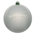 thumbnail image 1 of Vickerman 4" Silver Pearl UV Drilled Ball Ornament, 6 per bag., 1 of 2