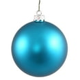 thumbnail image 1 of Vickerman 4" Turquoise Matte Ball Ornament, 6 per Bag, 1 of 2