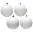 thumbnail image 1 of Vickerman 4" White 4-Finish Ball Ornament Assortment, 12 per Box, 1 of 1