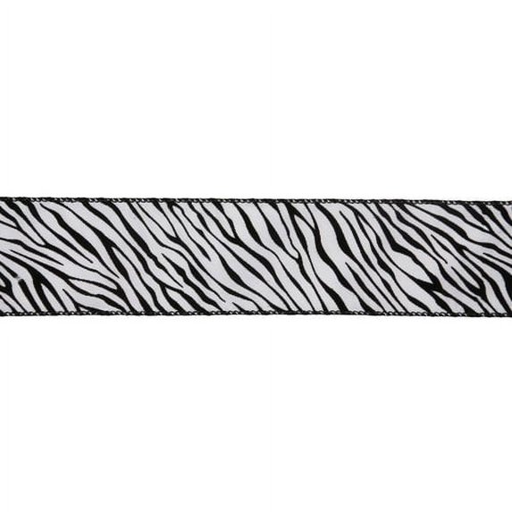 Vickerman 4" Zebra Velvet Christmas Ribbon
