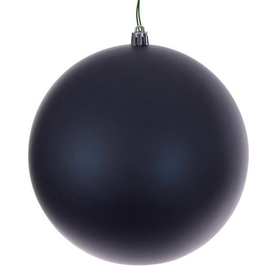 Vickerman N591031DMVL 4 in. Midnight Blue Matt Seamless UV Drilled Ball Ornament, 6 per Box