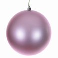 thumbnail image 1 of Vickerman N591079DMVL 4 in. Pink Matte Seamless UV Drilled Ball Ornament, 6 per Box, 1 of 1