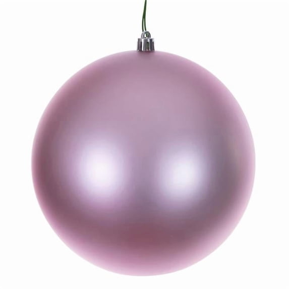 Vickerman N591079DMVL 4 in. Pink Matte Seamless UV Drilled Ball Ornament, 6 per Box