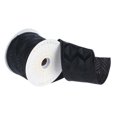 thumbnail image 1 of Vickerman 4" x 10 Yards Black Embroidery Wired Edge Christmas Ribbon., 1 of 4
