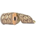 thumbnail image 1 of Vickerman 4" x 10 Yards Light Brown Embroidery Ribbon, 1 of 5
