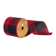 thumbnail image 1 of Vickerman 4" x 10 Yards Red and Black Soft Plaid Christmas Ribbon, 1 of 2