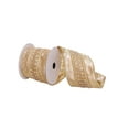 thumbnail image 1 of Vickerman 4" x 5 Yards Gold with Silver Jewels Wired Edge Christmas Ribbon., 1 of 1