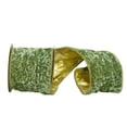 thumbnail image 1 of Vickerman 4" x 5 Yards Moss Green Crushed Velvet Wired Edge Christmas Ribbon., 1 of 1