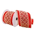 thumbnail image 1 of Vickerman 4" x 5 Yards Red Jewels Wired Edge Christmas Ribbon., 1 of 1