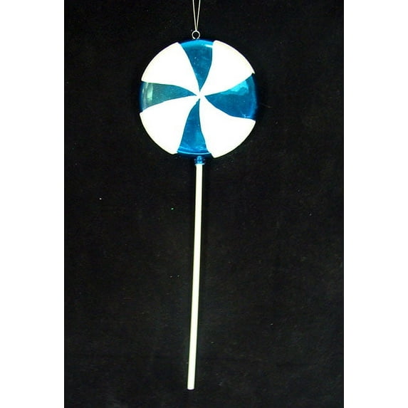 Vickerman 40" Huge Candy Fantasy Cotton Candy Lollipop Christmas Ornament - Blue
