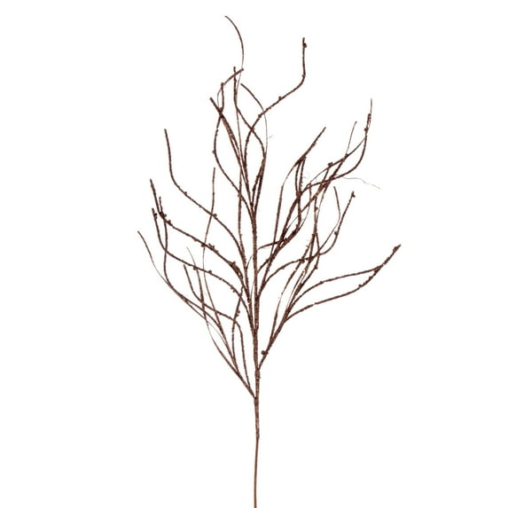 Vickerman 40" Mocha Berry Cluster and Wavy Glitter Ball Spray, 4 per bag.