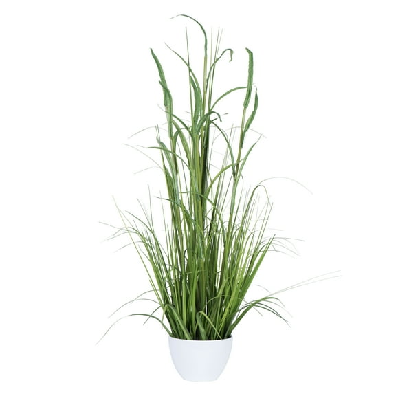 Vickerman 41" Artificial Green Potted Bamboo and Grass.