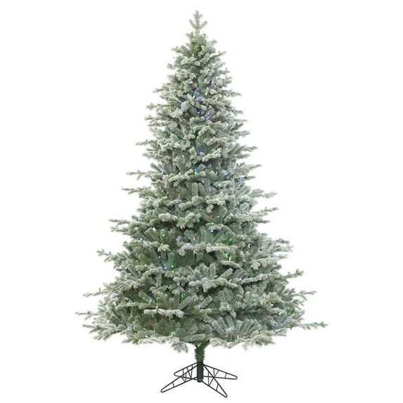 Vickerman 416099 - 78" Frosted Denton Spruce Tree with 600 Multi Color LED Lights Christmas Tree (K169667LED)