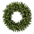 thumbnail image 1 of Vickerman 42" Bangor Mixed Pine Artificial Christmas Wreath, Warm White Dura-lit LED Mini Lights, 1 of 3