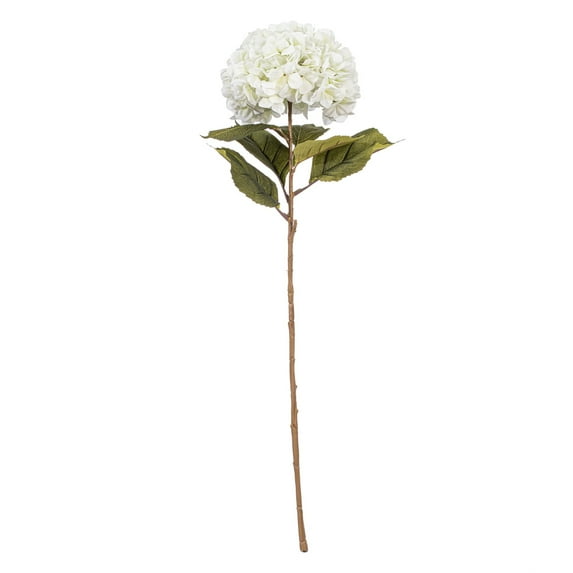 42" x 10" White Hydrangea Stem