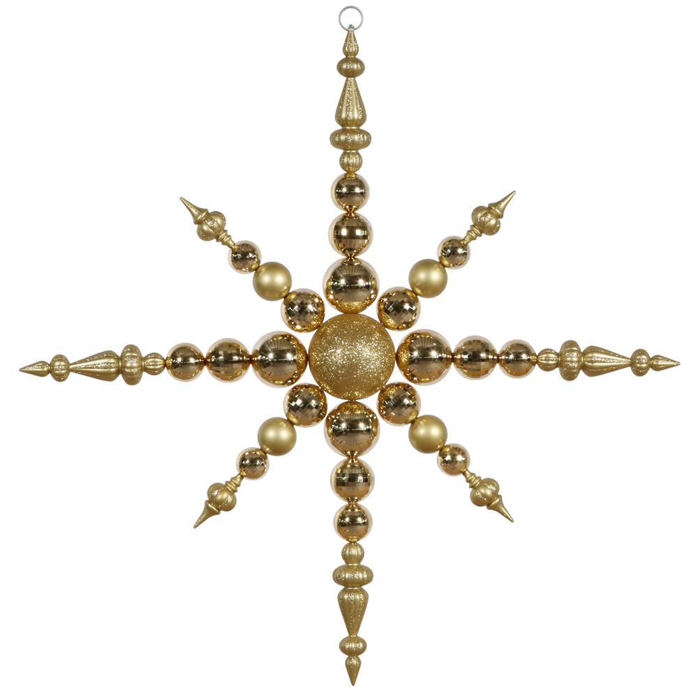 Vickerman 43" Gold 3-Finish Snowflake Christmas Ornament - image 1 of 2